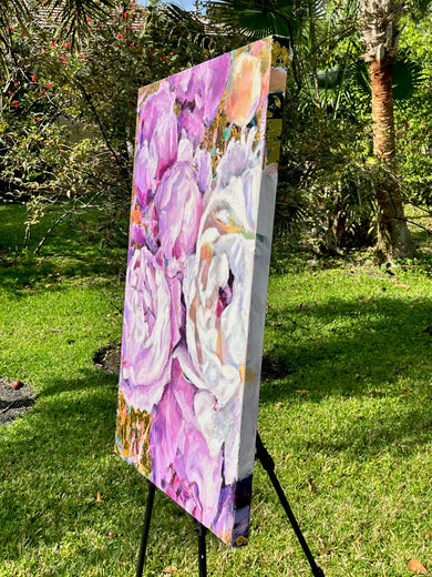 Lavender Haze by Nava Lundy |  Side View of Artwork 