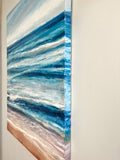 Original art for sale at UGallery.com | Where the Sea Meets the Sky by Nava Lundy | $2,775 | mixed media artwork | 41' h x 31' w | thumbnail 2