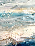 Original art for sale at UGallery.com | Where the Sea Meets the Sky by Nava Lundy | $2,775 | mixed media artwork | 41' h x 31' w | thumbnail 4