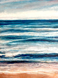Original art for sale at UGallery.com | Where the Sea Meets the Sky by Nava Lundy | $2,775 | mixed media artwork | 41' h x 31' w | thumbnail 1