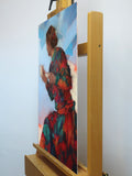 Original art for sale at UGallery.com | Afternoon Tea by Nicholas Robertson | $1,200 | acrylic painting | 30' h x 20' w | thumbnail 2