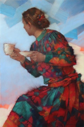 Original art for sale at UGallery.com | Afternoon Tea by Nicholas Robertson | $1,200 | acrylic painting | 30' h x 20' w