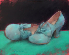Original art for sale at UGallery.com | Blue Suede Shoes by Nicholas Robertson | $325 | acrylic painting | 9.5' h x 11.75' w