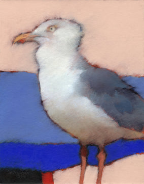 Original art for sale at UGallery.com | Herring Gull 1 by Nicholas Robertson | $375 | acrylic painting | 10' h x 8' w