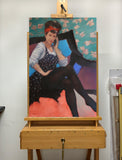 Original art for sale at UGallery.com | Long Black Legs by Nicholas Robertson | $1,200 | acrylic painting | 30' h x 20' w | thumbnail 3