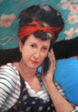 Original art for sale at UGallery.com | Long Black Legs by Nicholas Robertson | $1,200 | acrylic painting | 30' h x 20' w | thumbnail 4