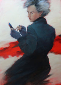 acrylic painting by Nicholas Robertson titled Messaging