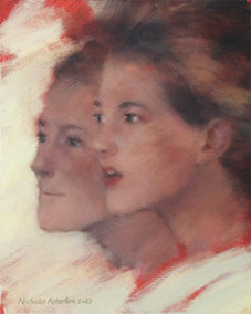 acrylic painting by Nicholas Robertson titled Norwegian Girl