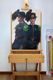 Original art for sale at UGallery.com | Norwegian Guard by Nicholas Robertson | $1,450 | acrylic painting | 27.5' h x 19.7' w | thumbnail 3