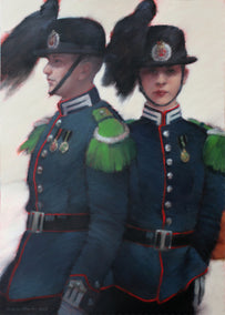 acrylic painting by Nicholas Robertson titled Norwegian Guard