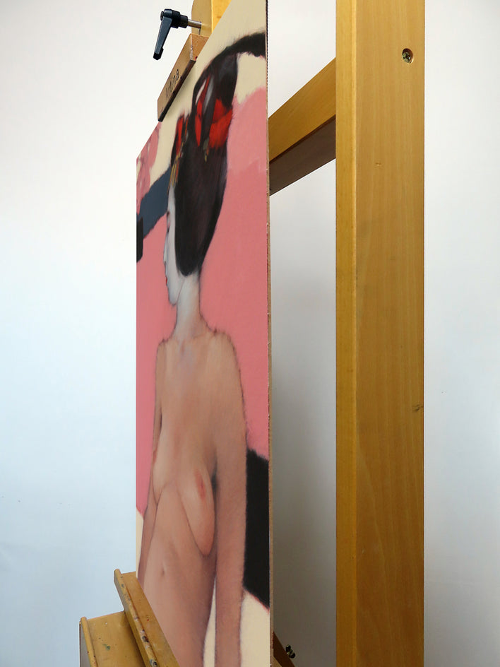 Oiran by Nicholas Robertson |  Side View of Artwork 
