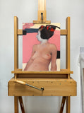 Original art for sale at UGallery.com | Oiran by Nicholas Robertson | $1,075 | acrylic painting | 18' h x 14' w | thumbnail 3