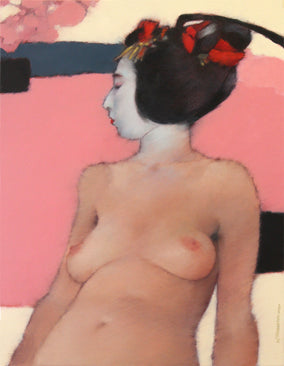 Original art for sale at UGallery.com | Oiran by Nicholas Robertson | $1,075 | acrylic painting | 18' h x 14' w