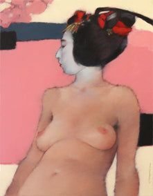 acrylic painting by Nicholas Robertson titled Oiran