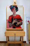 Original art for sale at UGallery.com | Talking Hands by Nicholas Robertson | $1,450 | acrylic painting | 27.5' h x 19.7' w | thumbnail 3