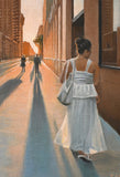 Original art for sale at UGallery.com | 23rd Street Sunset by Nick Savides | $875 | oil painting | 12' h x 9' w | thumbnail 4