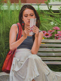 Original art for sale at UGallery.com | Among the Wildflowers by Nick Savides | $2,600 | oil painting | 24' h x 18' w | thumbnail 4