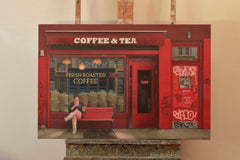 Original art for sale at UGallery.com | Coffee & Tea by Nick Savides | $3,700 | oil painting | 24' h x 36' w | thumbnail 3