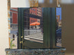 Original art for sale at UGallery.com | Crosswalk Reflections by Nick Savides | $2,100 | oil painting | 16' h x 20' w | thumbnail 3