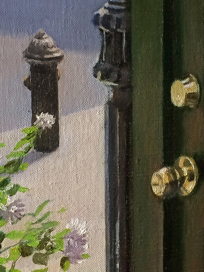 Crosswalk Reflections by Nick Savides |  Closeup View of Artwork 