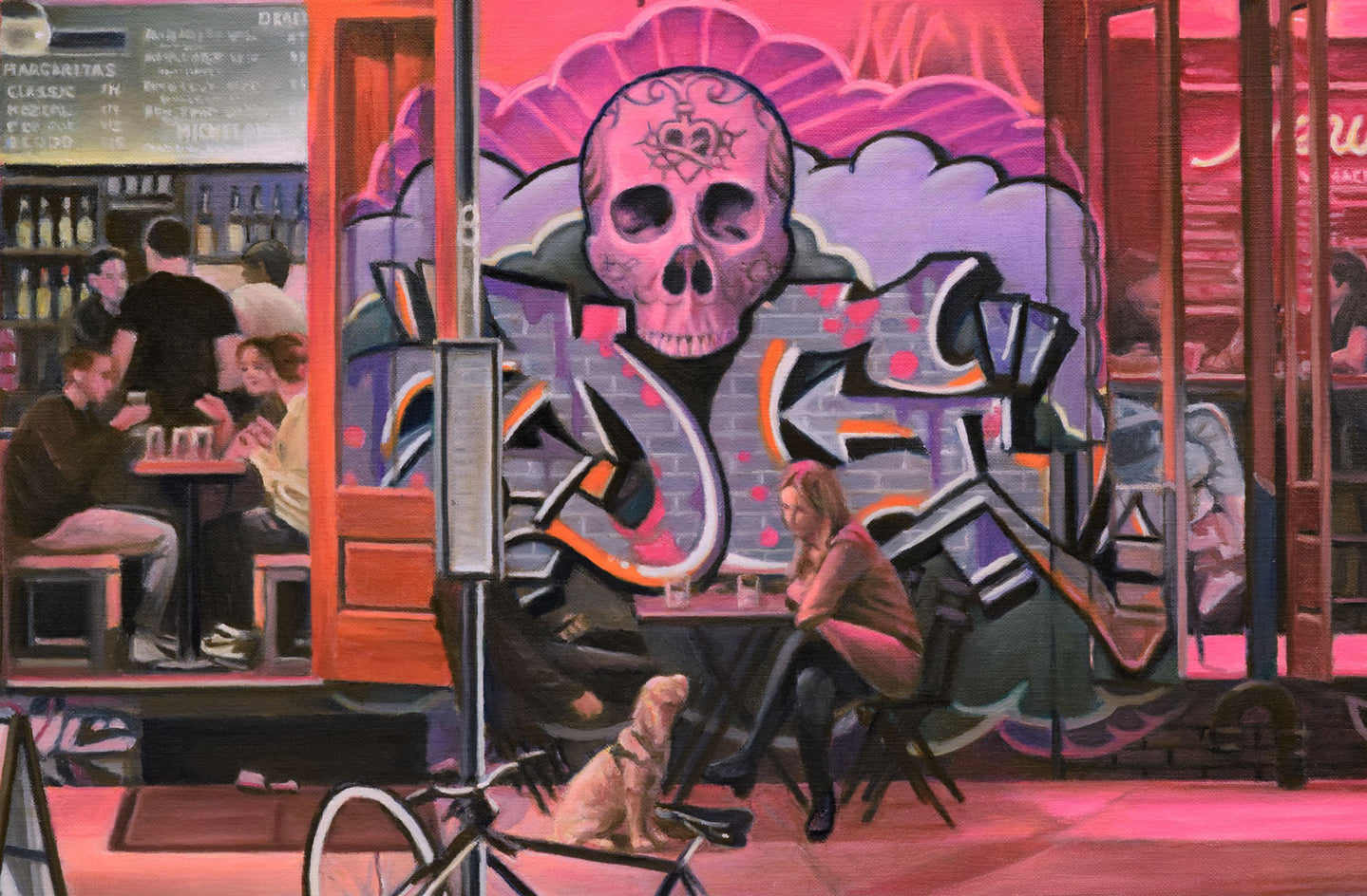 East Village Nocturne by Nick Savides |  Closeup View of Artwork 