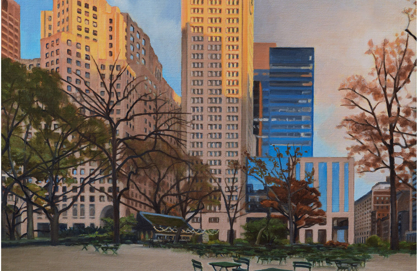 Madison Square Sunset by Nick Savides |  Closeup View of Artwork 