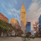 Original art for sale at UGallery.com | Madison Square Sunset by Nick Savides | $2,850 | oil painting | 24' h x 24' w | thumbnail 1