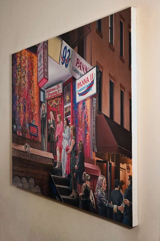 Night Out by Nick Savides |  Side View of Artwork 