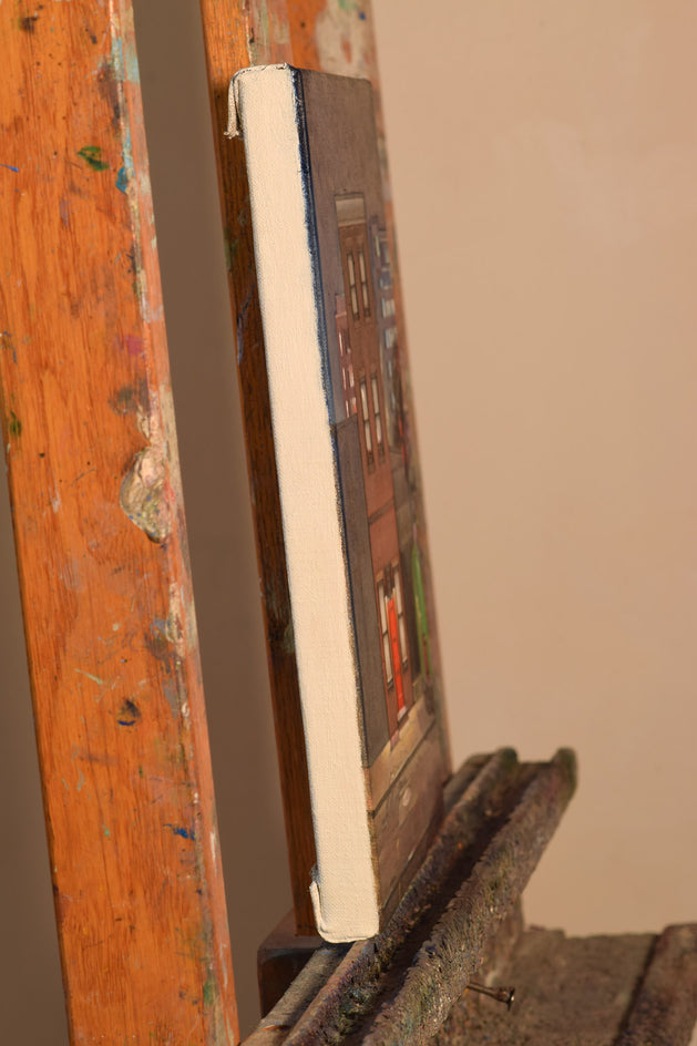 Red Door by Nick Savides |  Side View of Artwork 