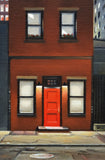 Original art for sale at UGallery.com | Red Door by Nick Savides | $875 | oil painting | 12' h x 9' w | thumbnail 4