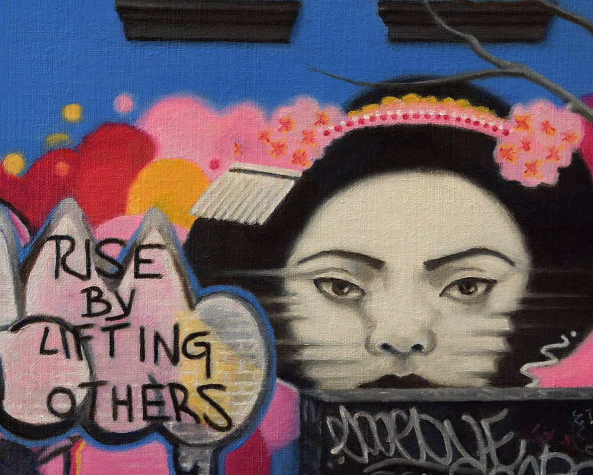 Rise by Lifting Others by Nick Savides |  Closeup View of Artwork 