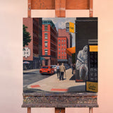 Original art for sale at UGallery.com | Serafina on Ludlow by Nick Savides | $2,850 | oil painting | 24' h x 24' w | thumbnail 3