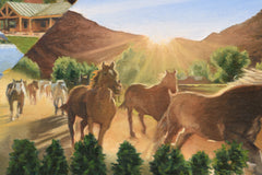 Original art for sale at UGallery.com | Sorrel River Ranch on Watts Street by Nick Savides | $3,700 | oil painting | 24' h x 36' w | thumbnail 4
