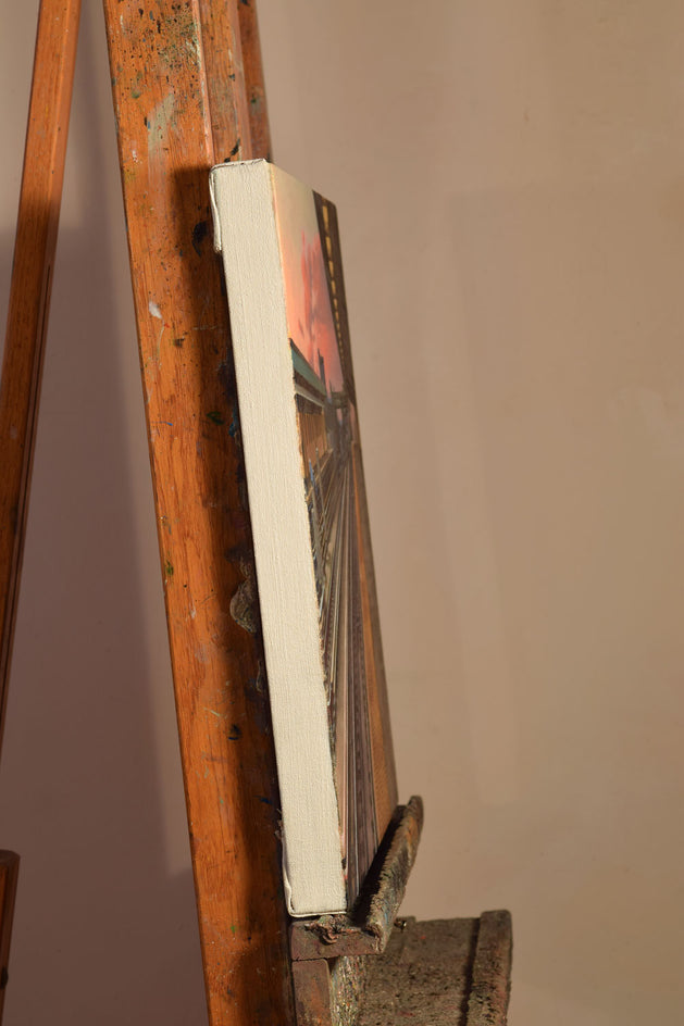 Train to Sunset by Nick Savides |  Side View of Artwork 