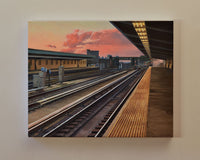 Original art for sale at UGallery.com | Train to Sunset by Nick Savides | $2,100 | oil painting | 16' h x 20' w | thumbnail 3