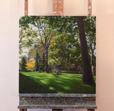 Original art for sale at UGallery.com | Washington Square Park – October Afternoon by Nick Savides | $2,850 | oil painting | 24' h x 24' w | thumbnail 3