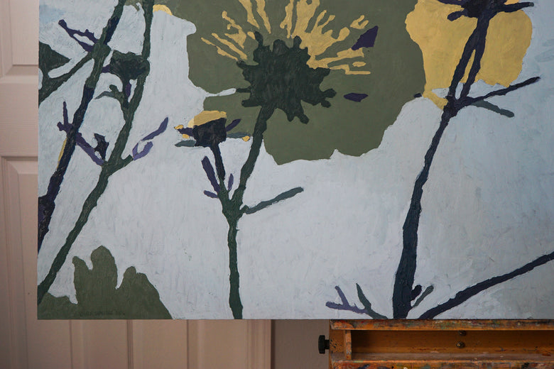 Blooming in Blue Air by Nicole Lamothe |   Closeup View of Artwork 