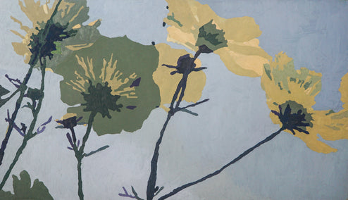oil painting by Nicole Lamothe titled Blooming in Blue Air