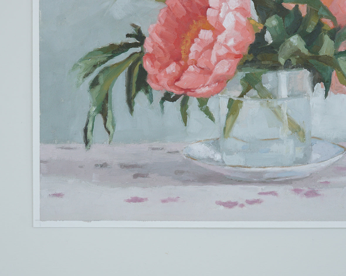 Peony II by Nicole Lamothe |  Side View of Artwork 