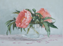 Original art for sale at UGallery.com | Peony II by Nicole Lamothe | $700 | oil painting | 12' h x 16' w | thumbnail 1