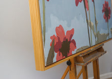Original art for sale at UGallery.com | Red Blossoms Within the Quiet Sky by Nicole Lamothe | $5,100 | oil painting | 30' h x 48' w | thumbnail 2