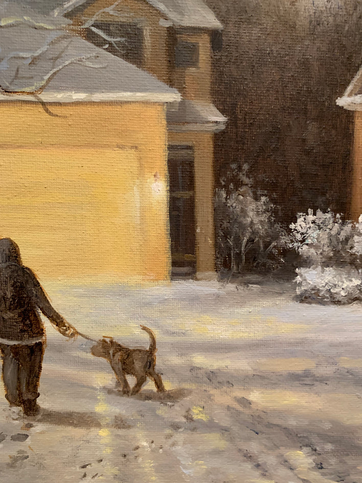 After Snowfall by Nikolay Rizhankov |  Closeup View of Artwork 