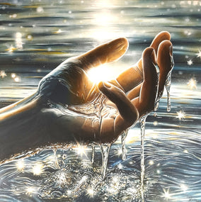 Original art for sale at UGallery.com | God’s Hand by Nuno Aparício | $7,250 | acrylic painting | 39.37' h x 39.37' w