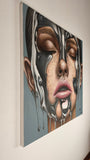 Original art for sale at UGallery.com | My Face Your Face by Nuno Aparício | $5,550 | acrylic painting | 39.37' h x 39.37' w | thumbnail 2