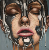 Original art for sale at UGallery.com | My Face Your Face by Nuno Aparício | $5,550 | acrylic painting | 39.37' h x 39.37' w | thumbnail 1