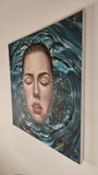Original art for sale at UGallery.com | Submerged Soul by Nuno Aparício | $7,850 | acrylic painting | 39.37' h x 39.37' w | thumbnail 2