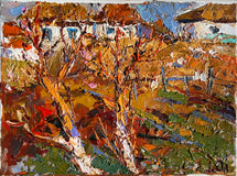 Original art for sale at UGallery.com | Autumn Afternoon by Oleksiy Ivanyuk | $575 | oil painting | 5.9' h x 7.87' w | thumbnail 1
