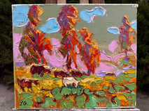 Original art for sale at UGallery.com | Autumn Colors by Oleksiy Ivanyuk | $675 | oil painting | 11.81' h x 13.78' w | thumbnail 3