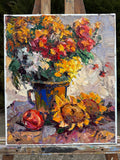 Original art for sale at UGallery.com | Autumn Colors. Bouquet by Oleksiy Ivanyuk | $700 | oil painting | 13.78' h x 11.81' w | thumbnail 3