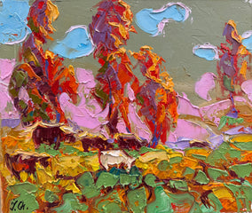 Original art for sale at UGallery.com | Autumn Colors by Oleksiy Ivanyuk | $675 | oil painting | 11.81' h x 13.78' w